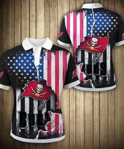 Tampa Bay Buccaneers American Flag Polo Shirt