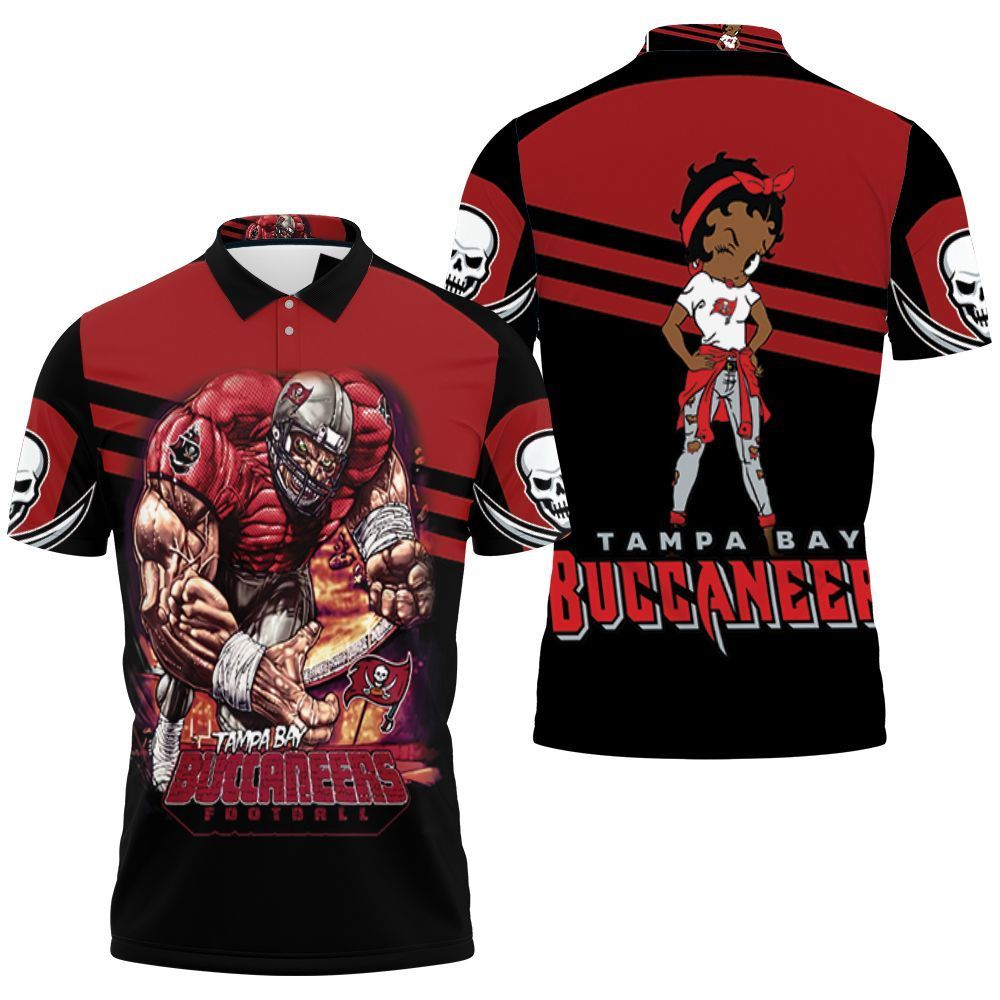 Tampa Bay Buccaneers Black Betty Boop Nfc South Division Champions Super Bowl 2021 3D Polo Shirt