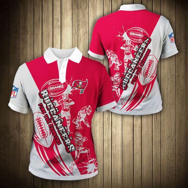 Tampa Bay Buccaneers Casual 3D Polo Shirt