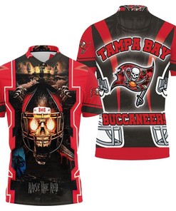 Tampa Bay Buccaneers Fire Skull Raised The Red Nfc South Division Champions Super Bowl 2021 3D Polo Shirt