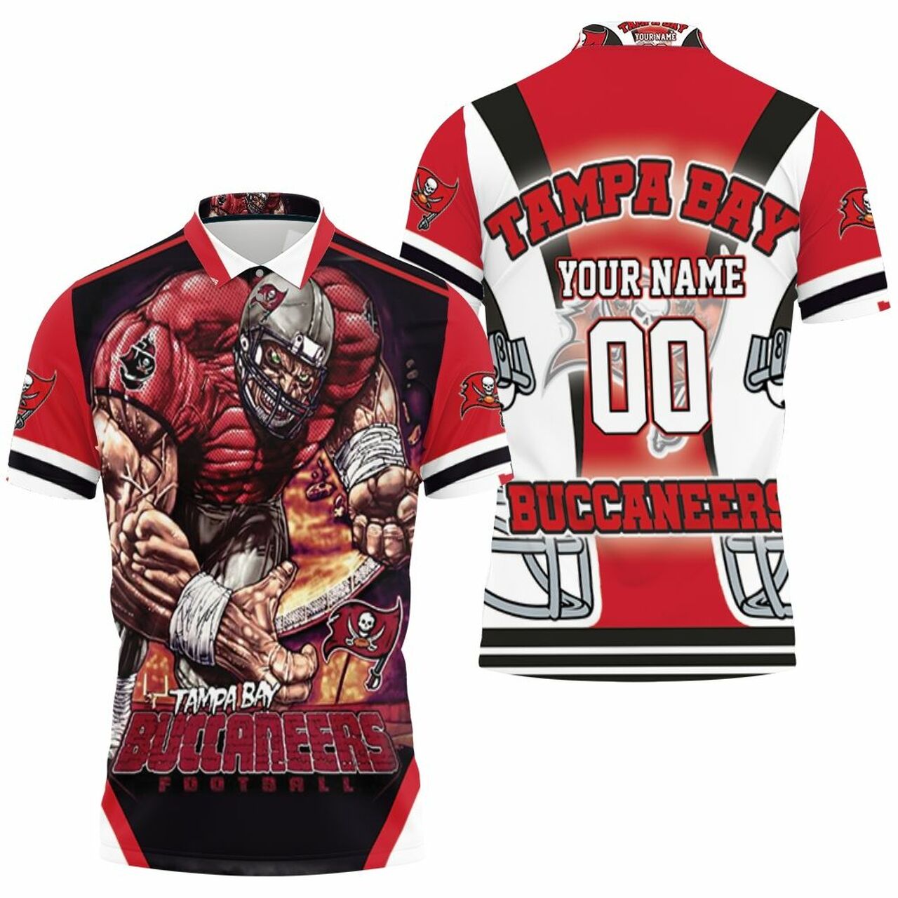 Tampa Bay Buccaneers Football Giant Player Nfc South Champions Super Bowl 2021 Personalized Polo Shirt672