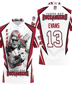Tampa Bay Buccaneers Mike Evans 13 3D Polo Shirt