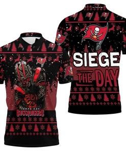 Tampa Bay Buccaneers Siege The Day Christmas Pattern For Fan Printed 3D Polo Shirt