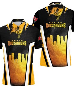 Tampa Bay Buccaneers Superbowl Champions 2021 Yellow Gold 3D Polo Shirt