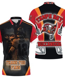 Tampa Bay Buccaneers Tom Brady 12 For Fans 3D Polo Shirt