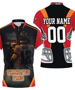 Tampa Bay Buccaneers Tom Brady 12 Poster For Fans Personalized Polo Shirt