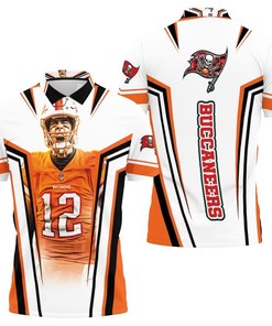 Tampa Bay Buccaneers Tom Brady 12 Retro For Fans 3D Polo Shirt