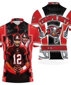 Tampa Bay Buccaneers Tom Brady And Team 2021 Nfl Champions 3D Polo Shirt