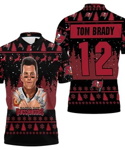 Tampa Bay Buccaneers Tom Brady Legend 12 Snow Pattern Printed 3D Polo Shirt