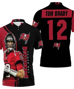 Tampa Bay Buccaneers Tom Brady Posture Legend For Fan Printed 3D Polo Shirt