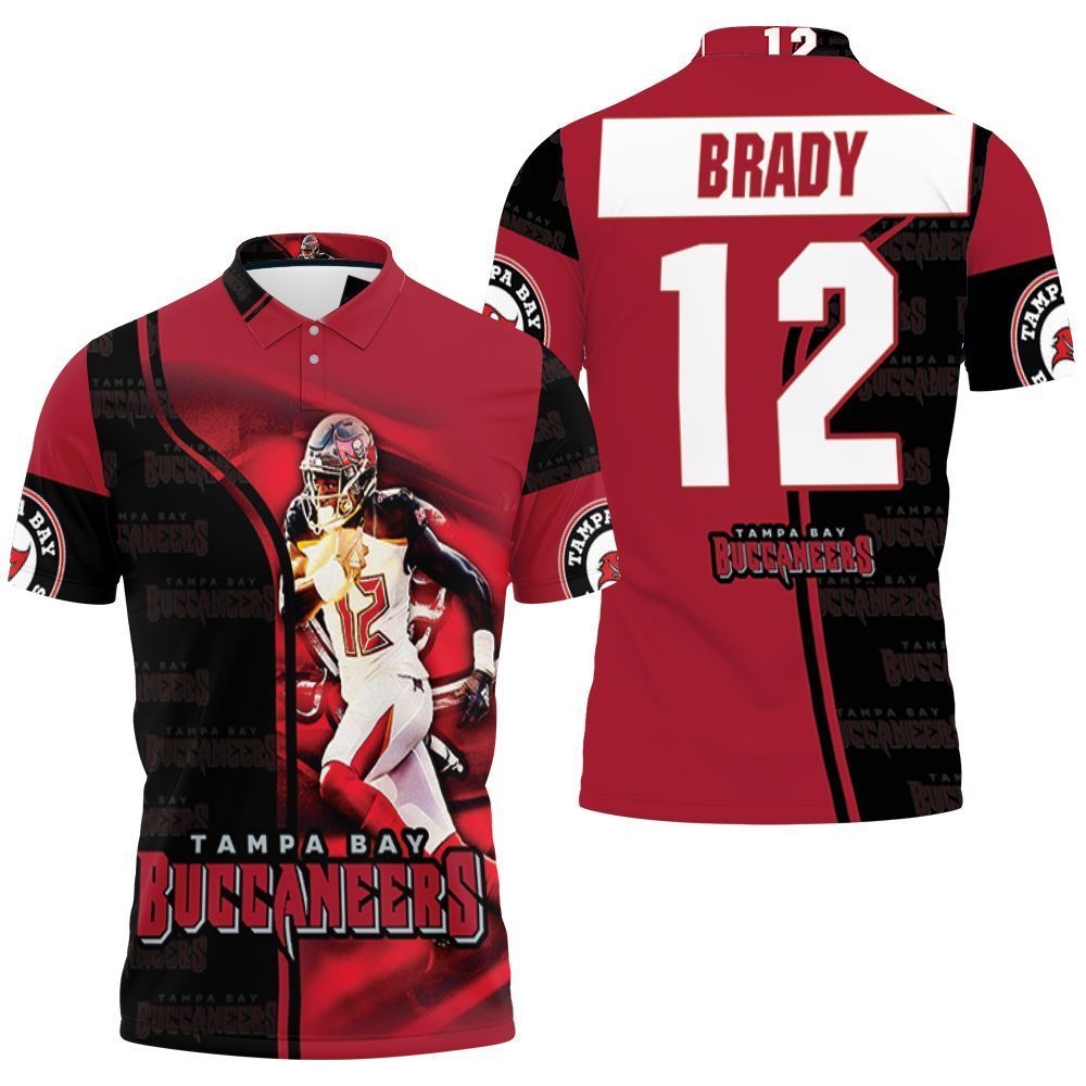 Tampa Bay Buccaneers Tom Brady Running 12 Legend For Fan 3D Polo Shirt