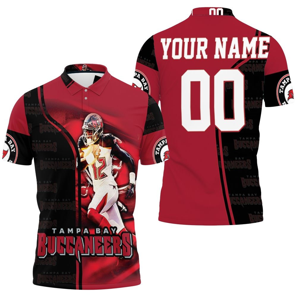 Tampa Bay Buccaneers Tom Brady Running 12 Legend For Fans Personalized Polo Shirt