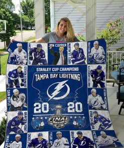 Tampa Bay Lightning Champions Quilt Bedding Set Blanket Bedroom Decor, Gifts for Family