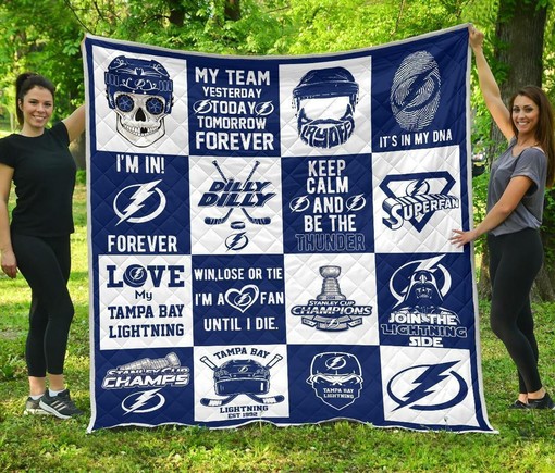 Tampa Bay Lightning Quilt Bedding Set for Fans - Bedroom Decor and Gifts for Family