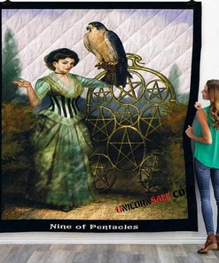 Tarot Card 9 Of Pentacles 3D Customized Personalized Quilt Bedding Set Blanket