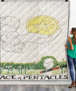 Tarot Card Ace Of Pentacles 3D Customized Personalized Quilt Bedding Set Blanket