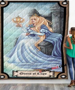 Tarot Card Queen Of Cups 3D Customized Personalized Quilt Bedding Set Blanket