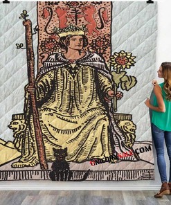 Tarot Card Queen Of Wands 3D Customized Personalized Quilt Bedding Set Blanket