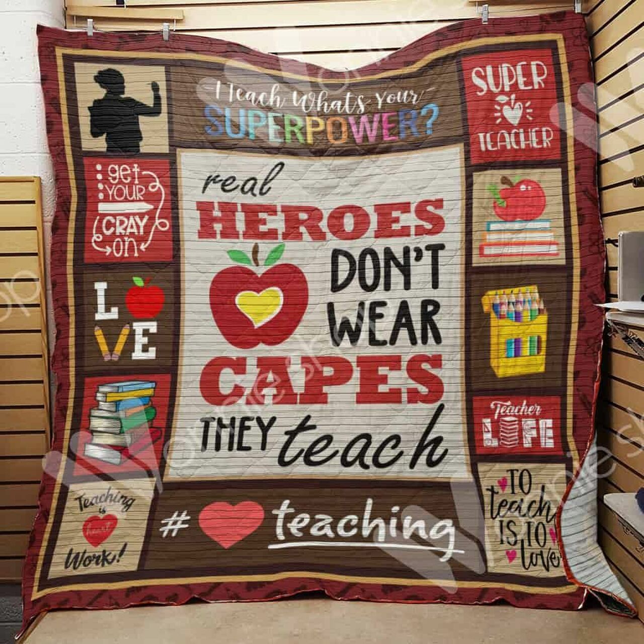 Teacher Personalized Quilt Bed Set Blanket for Picnic Hobby