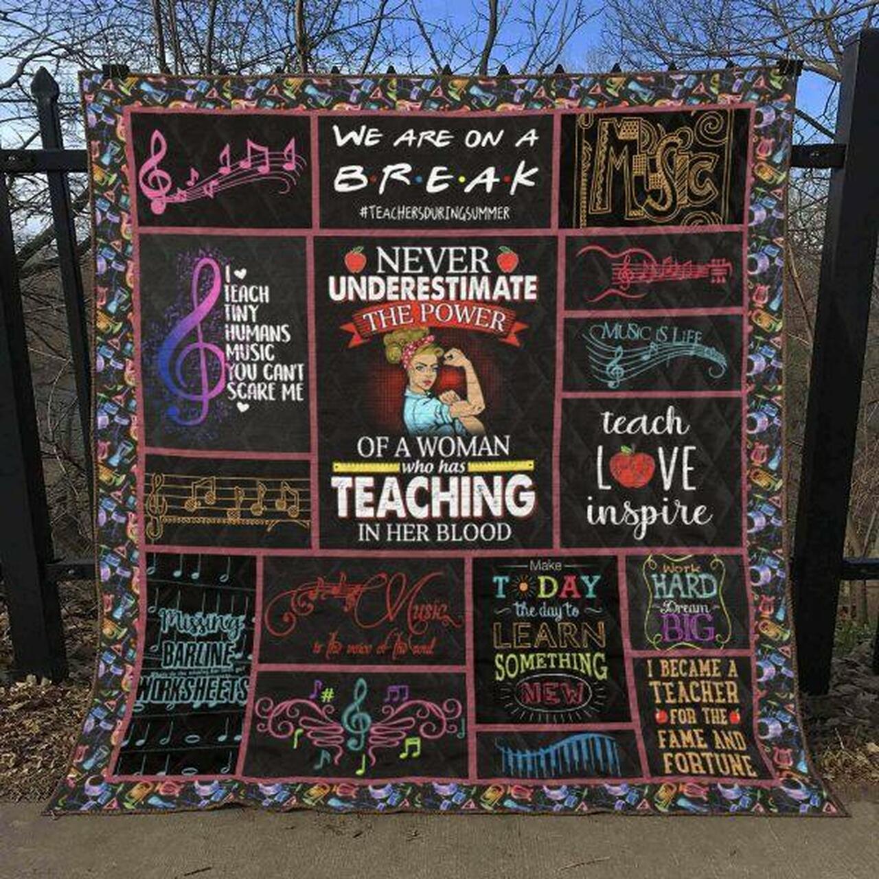 Teacher Personalized Quilt Bedding Set for Bedroom Decor