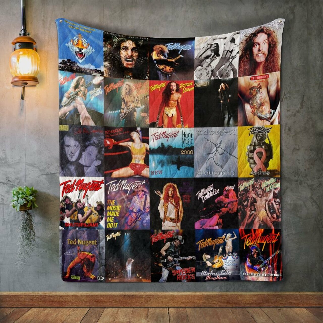 Ted Nugent Style 3 Personalized Quilt Bedding Set, Great for Bedroom Decoration and Family Gifts