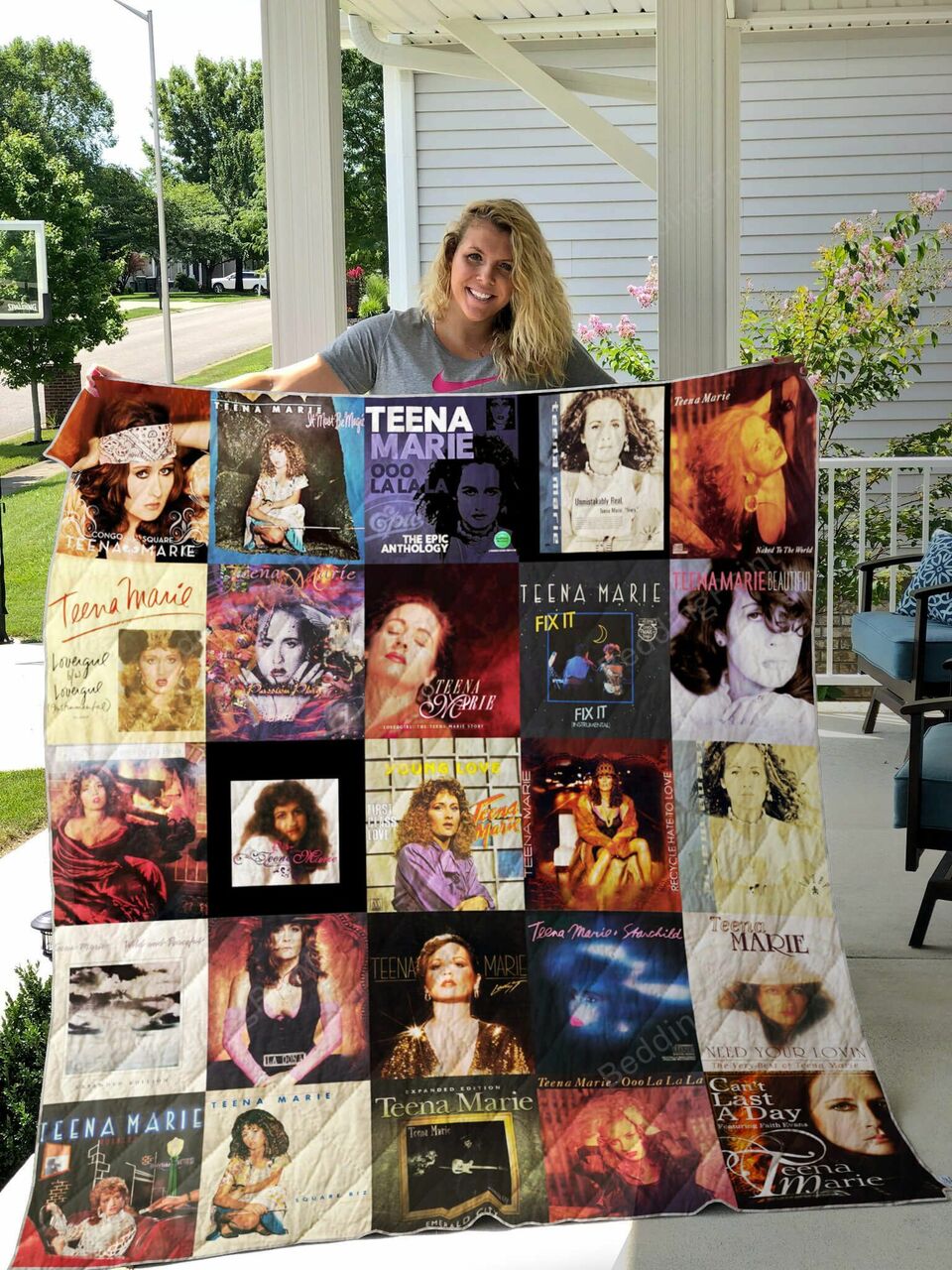 Teena Marie Quilt Blanket Bedding Set for Fans, Suitable for Home Decoration and Gifts for Family