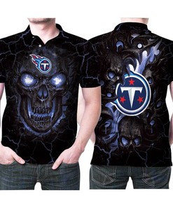 Tennessee Titans Lava Skulls Tiger 3D Printed Gift For Tennessee Titans Fan Polo Shirt