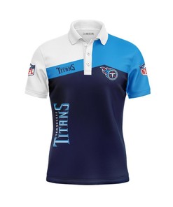 Tennessee Titans Women's Button Up Polo Shirt Gift for Fans