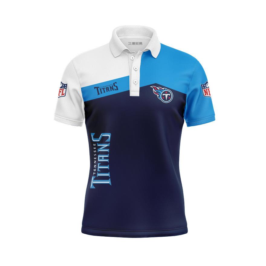 Tennessee Titans Women's Button Up Polo Shirt Gift for Fans
