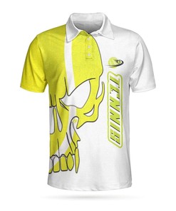 Tennis Ball Skull Short Sleeve Polo Shirt