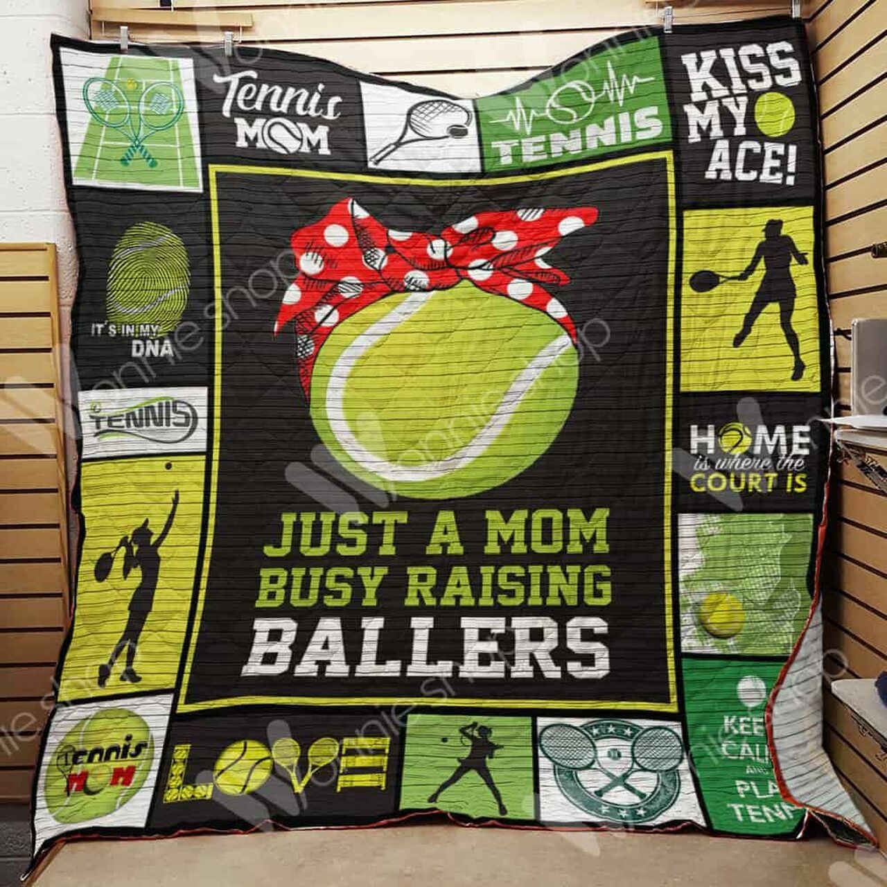 Tennis Mom Personalized Quilt Bedding Set Blanket for Home Decoration, Ideal for Family Gifts