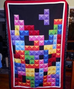 Tetris Quilt Bedding Set Bedroom Decor, Gifts for Family