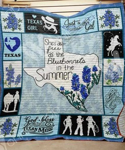 Texas Girl Customized Quilt Bedding Set Blanket for Home Decoration, Great for Family Gifts