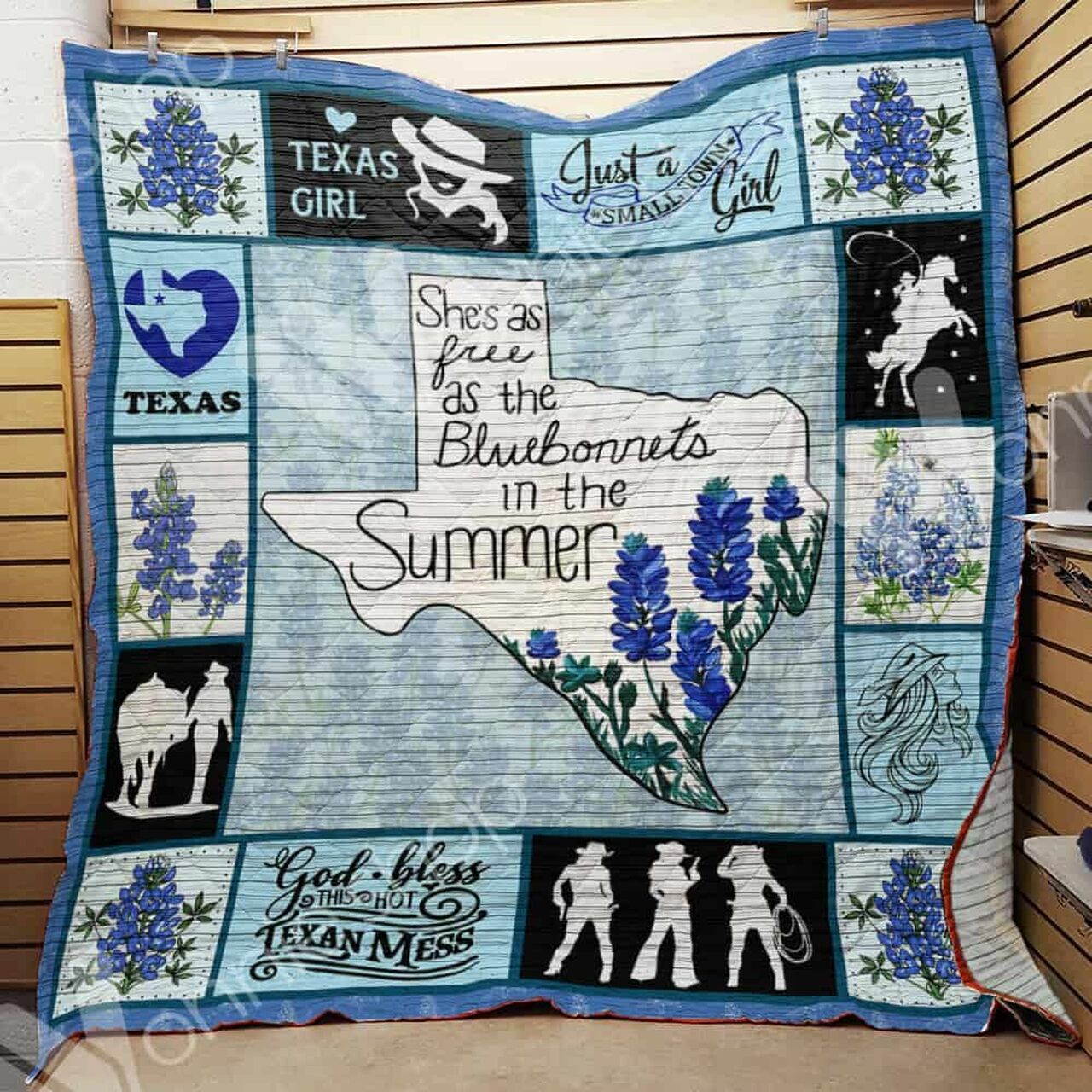 Texas Girl Customized Quilt Bedding Set Blanket for Home Decoration, Great for Family Gifts