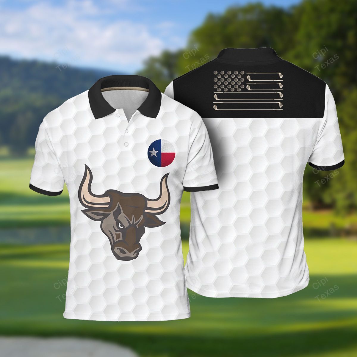 Texas Longhorn Golf Polo Shirt - Image 2