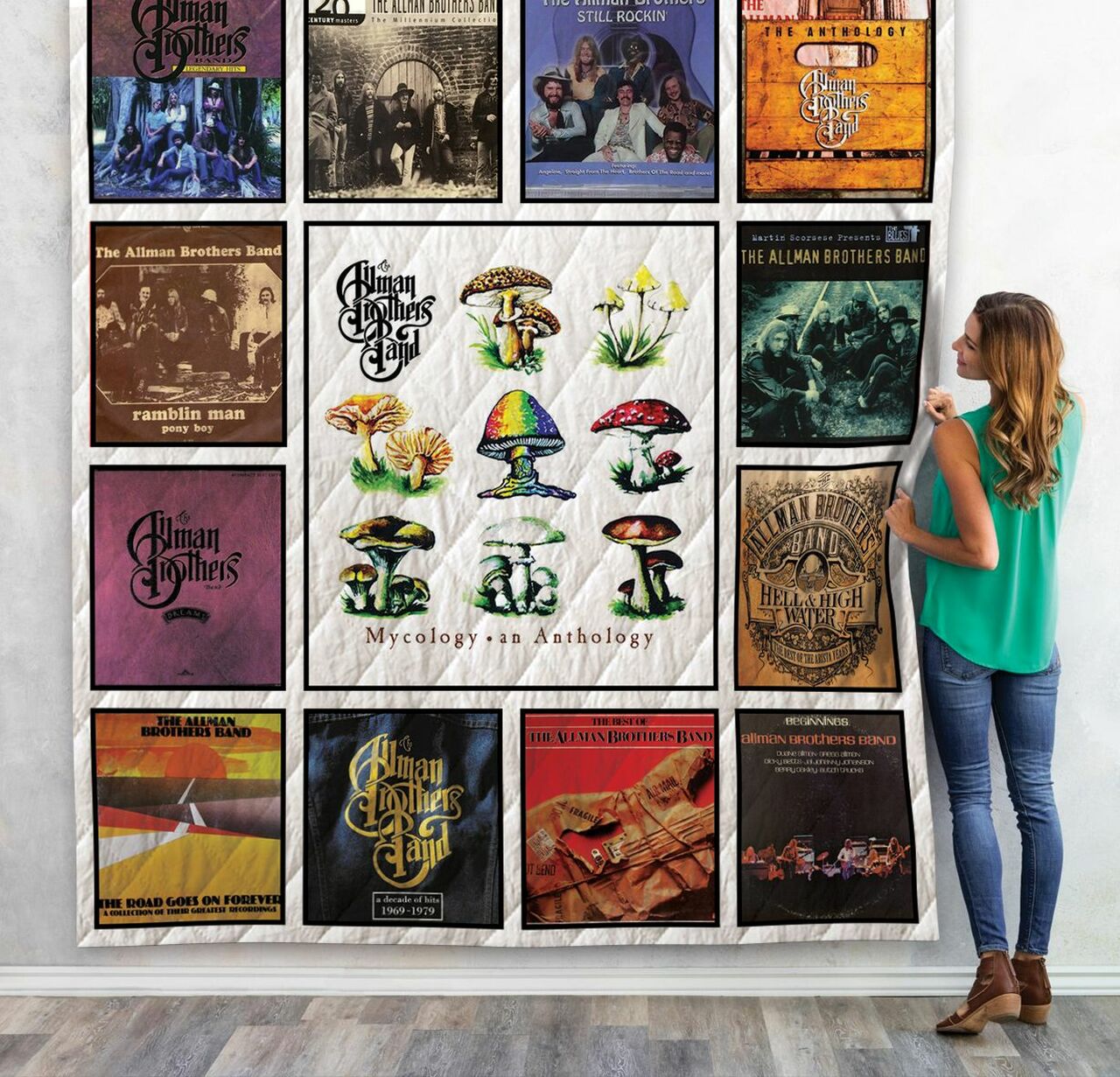 The Allman Brothers Compilation Albums Quilt Bedding Set Blanket Bedroom Decor, Gifts for Family