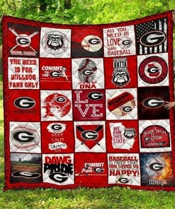 The Beer Is For Georgia Bulldog Fan Only Quilt Bedding Set Blanket
