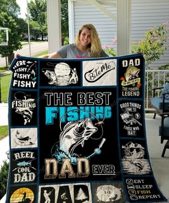 The Best Fishing Dad Ever Bite Me Quilt Bedding Set Blanket Gifts For Fishing Lover