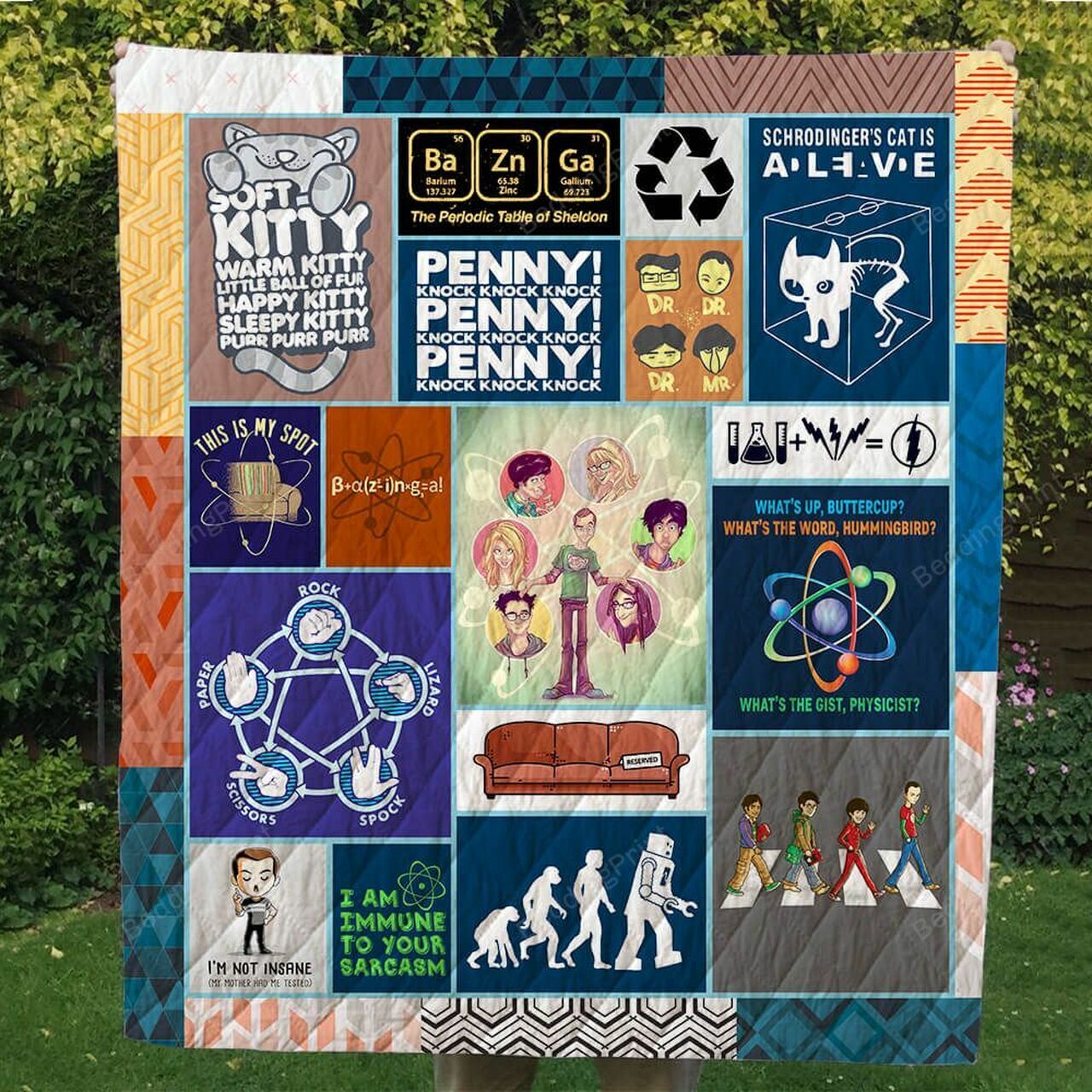 The Big Bang Theory I Am Immune To Your Sarcasm Quilt Bedding Set Blanket