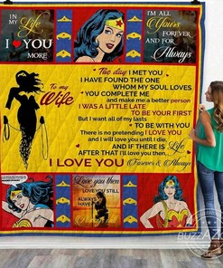 The Day I Met You Wonder Woman Quilt Bedding Set Blanket All Season Plus Size Quilt Bedding Set Blanket