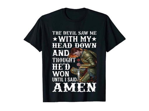 The Devil Saw Me With My Head Down Jesus T Shirt Instant Printable Graphic