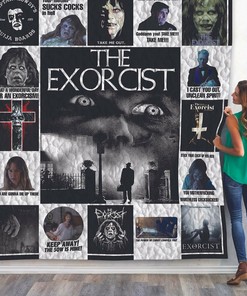 The Exorcist Poster Quilt Bedding Set Blanket - Perfect for Bedroom Decor and Family Gifts