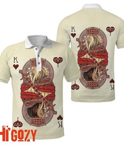 The King Club Lion Poker Polo 3D All Over Printed Unisex Shirts