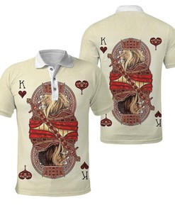 The King Club Lion Poker Polo 3D All Over Printed Unisex Shirts Gift