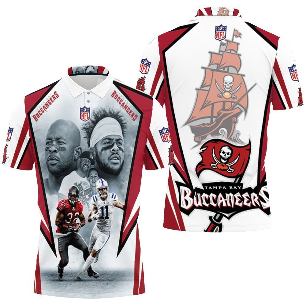 The Pittmans Michael Pittman Jr 11 Tampa Bay Buccaneers Michael Pittman Sr 32 3D Polo Shirt