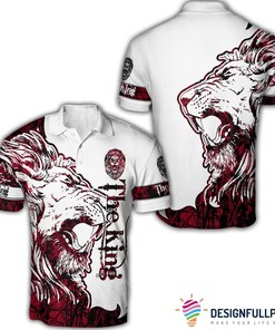 The Red Alpha King Red Lion Polo Shirt Nhd