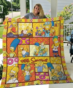 The Simpsons Family Quilt Bedding Set Blanket For Birthday Christmas 3D Bedroom Decor, Gifts for Family