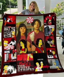 The White Stripes Personalized Quilt Bedding Set, Great for Bedroom Decoration and Family Gifts