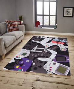 Themed Area Rug - Video Game Controller Gamepad Rug with 3D Printing, Ideal for Living Room and Game Room Decor