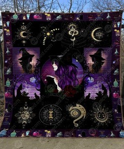 There S A Little Witch In All Of Us Quilt Bedding Set Blanket Bedroom Decor, Gifts for Family